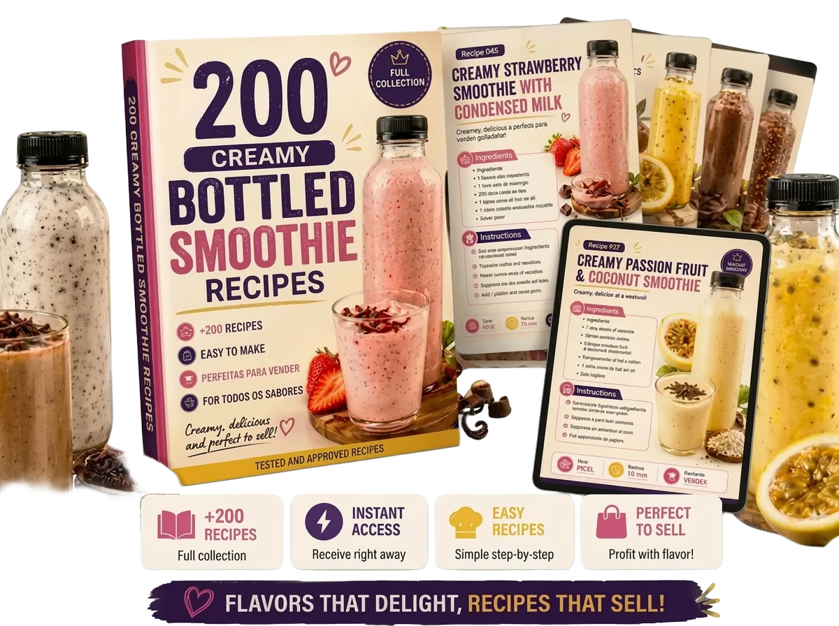 200 bottled smoothie recipes product mockup